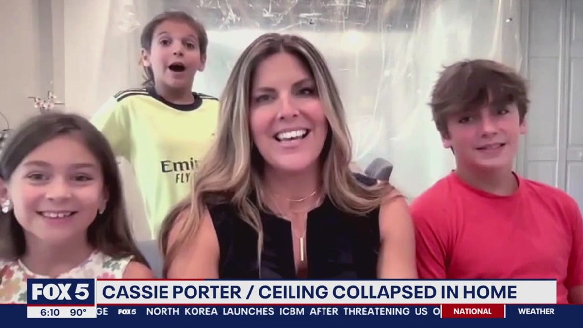 Virginia family discusses viral dining room ceiling collapse